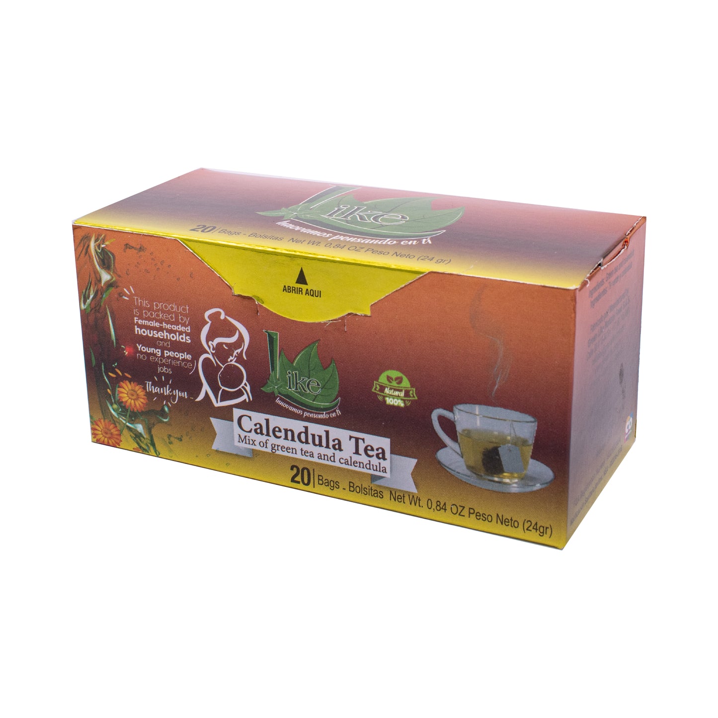 Calendula tea x 4 Packs, 80 Infusions