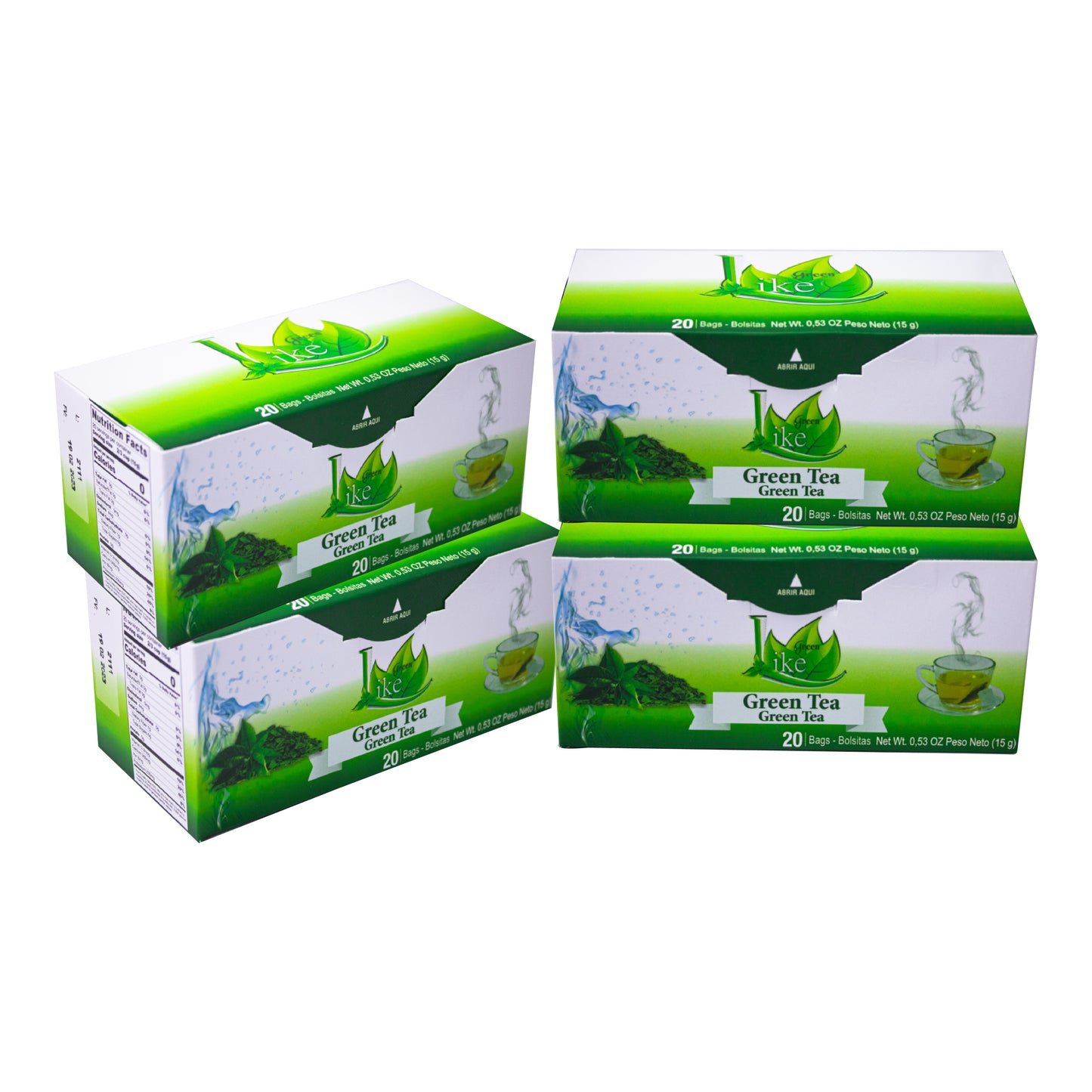 Green tea 4 Packs, 80 Infusions